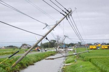 Typhoon Goni damages buildings, drenches western Japan